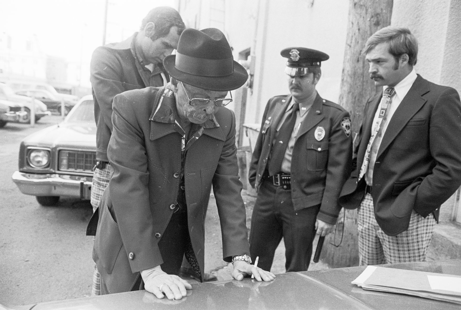 Billings police during a prostitution raid, 1976